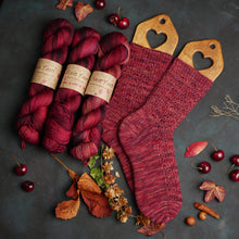 Load image into Gallery viewer, Santina - Cherry Heart - Fingering Weight - Sock - 100g