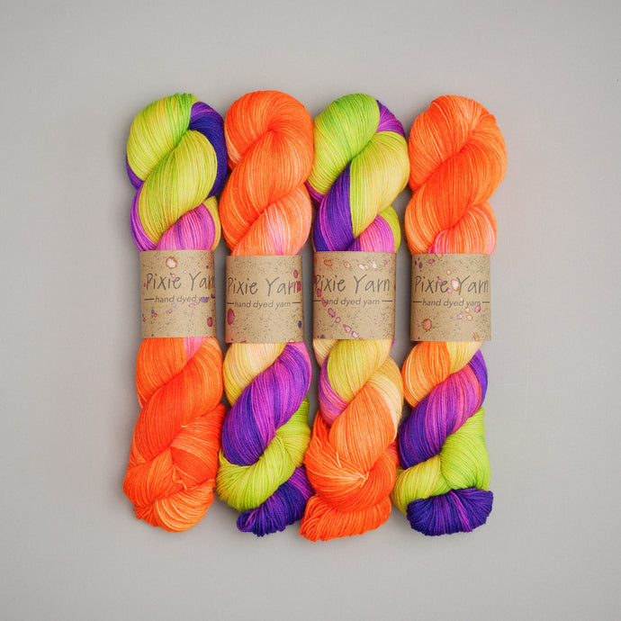 Glowtober - Micro Stripe Sock - 100g Skein