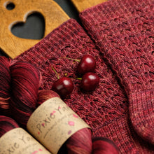 Load image into Gallery viewer, Santina - Cherry Heart - Fingering Weight - Sock - 100g