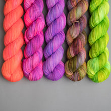 Load image into Gallery viewer, A Musing of Neons - Sock -100, 50 and 20g Fade