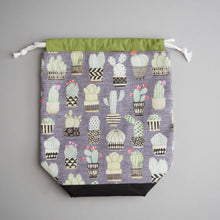 Load image into Gallery viewer, Cactus Drawstring Project Bag