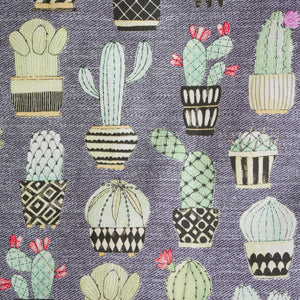 Cactus Drawstring Project Bag