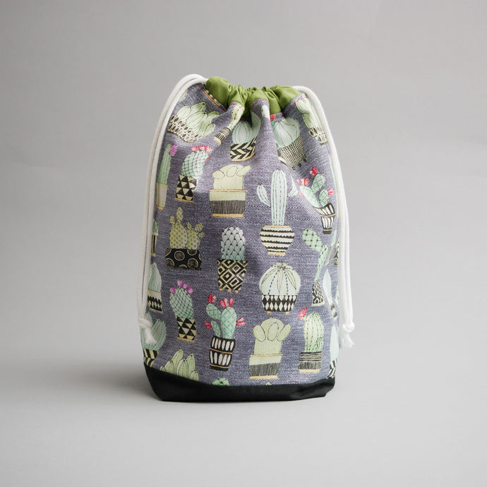 Cactus Drawstring Project Bag