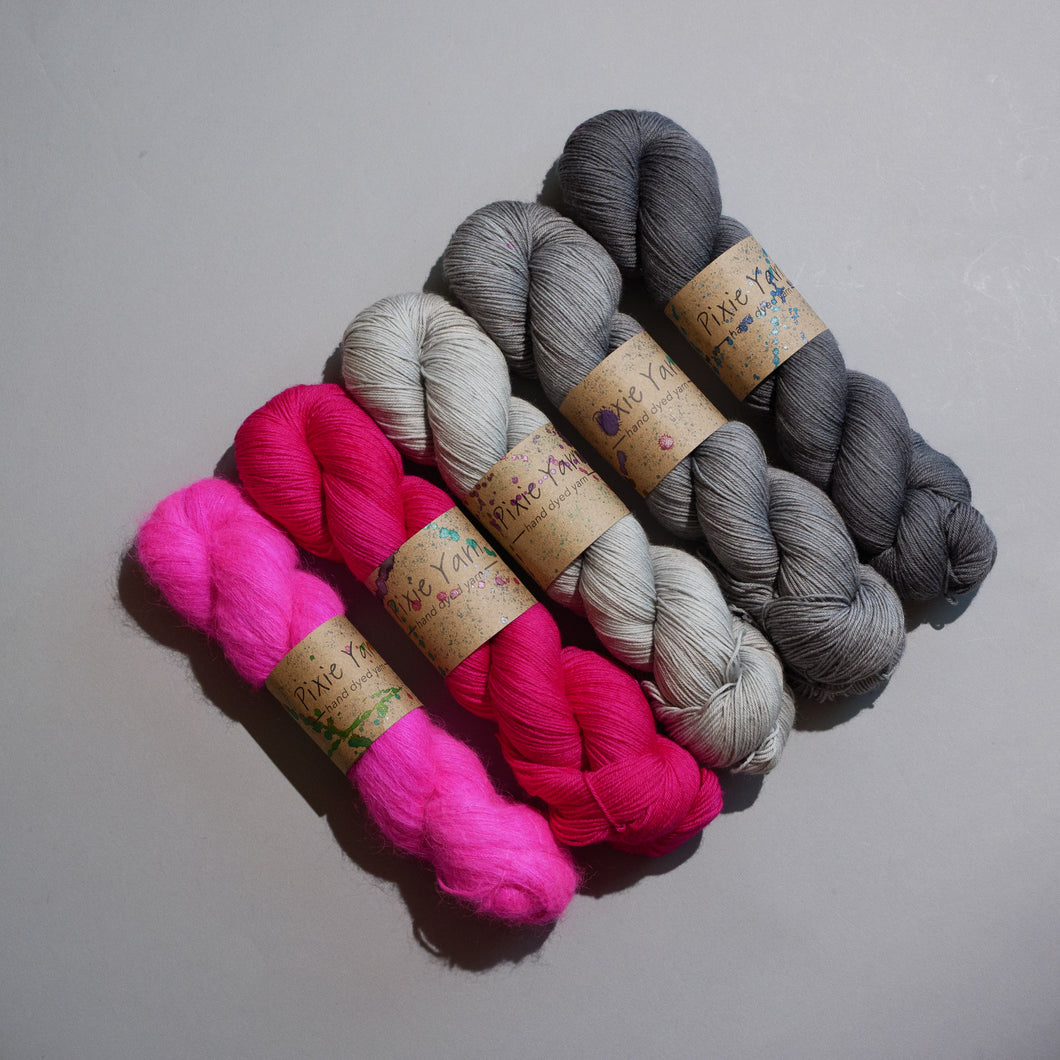 MusiKAL- 4 Skein Set - Sock 100g - Suri Silk Cloud