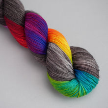 Load image into Gallery viewer, Charcoal Rainbow Rainbow - Pooling Yarn - Sock - 100g Skein