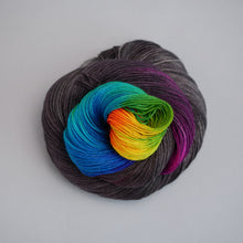Load image into Gallery viewer, Charcoal Rainbow Rainbow - Pooling Yarn - Sock - 100g Skein