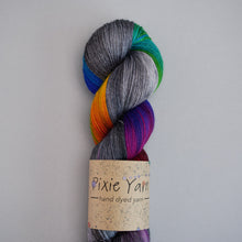 Load image into Gallery viewer, Grey Rainbow Rainbow - Pooling Yarn - Sock - 100g Skein