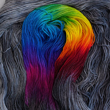 Load image into Gallery viewer, Grey Rainbow Rainbow - Pooling Yarn - Sock - 100g Skein